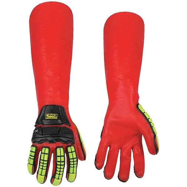 Ansell 075 - 10 R - Chem Impact Glove,Lng Cuff,45cm,M/L,PR - KVM Tools Inc.KV181J29