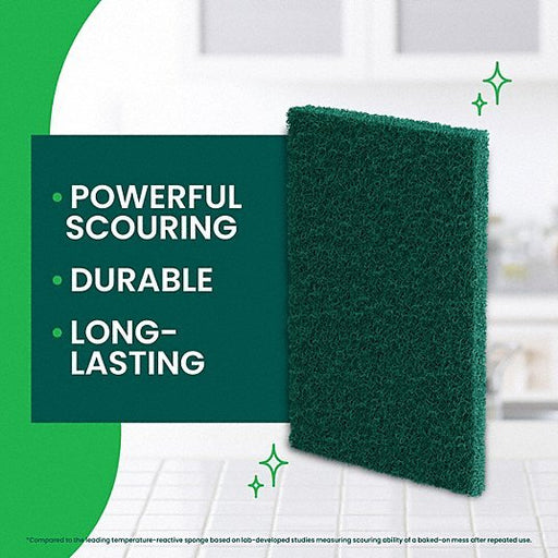 Scotch - Brite 222 Scotch - Brite Heavy Duty Scour Pad Synthetic Fiber, 6 in Lg, 3 3/4 in Wd, 2 PK - KVM Tools Inc.KV874KZ4