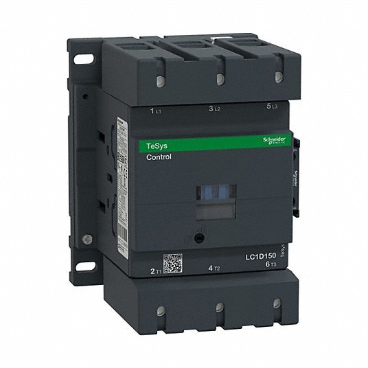 Schneider LC1D150LE7 IEC Magnetic Contactor Non - Reversing, 3 Poles, 150 A, 208V AC Coil, 1NO/1NC - KVM Tools Inc.KV2MMR6