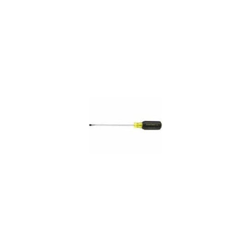 Klein Tools 601-4 General Purpose Slotted Screwdriver, Steel, 3/16 in Tip Size, Std Lg, 4 in Shank Lg
