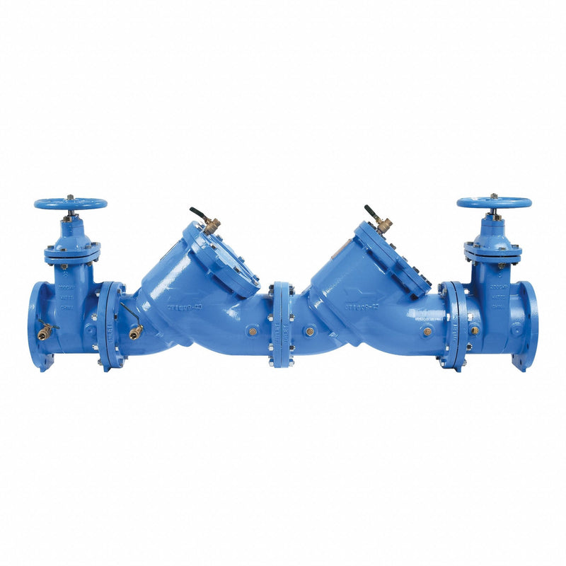 Watts LF709-NRS Double Check Valve Assembly, 4 in Pipe, Flange x Flange, Cast Iron, NRS Gate Shutoff, 175 psi
