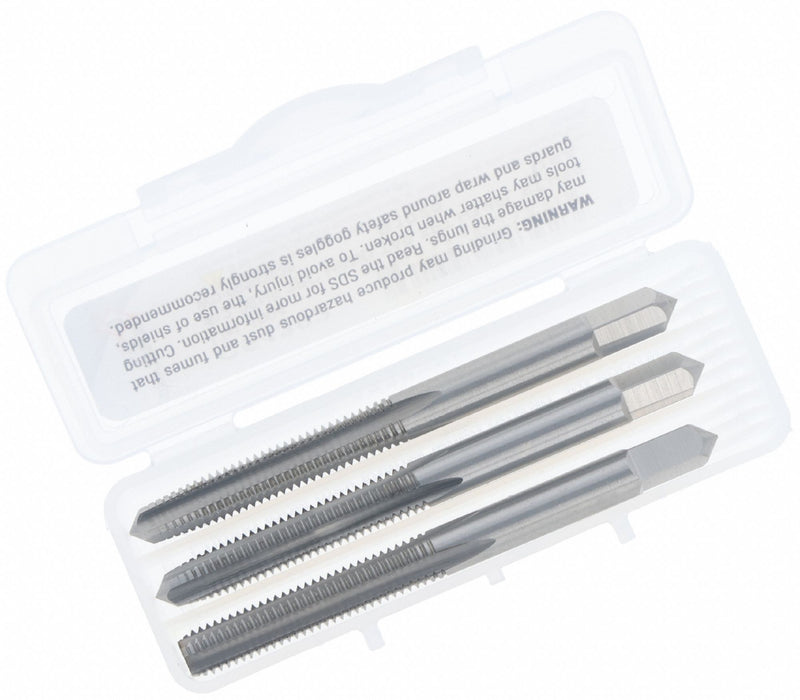 Cleveland C54249 Hand Tap Kit, M4 x 0.7 Metric, 3-Piece (Bottoming/Plug/Taper), HSS, Uncoated, 4-Flute