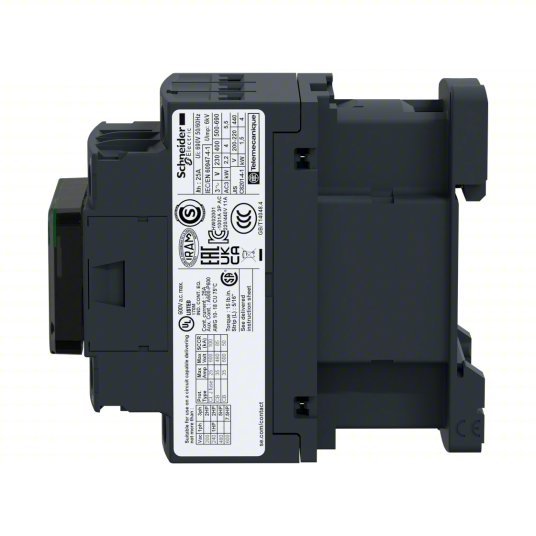 Schneider LC1D18F7 IEC Magnetic Contactor: Non - Reversing, 3 Poles, 18 A, 110V AC Coil, 1NO/1NC - KVM Tools Inc.KV48N855