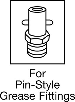 Mcmaster 1091K16 Grease - Dispensing Tip for Pin - Style Grease Fittings, 2 - 1/8" Long, NPTF Thread - KVM Tools Inc.KV1091K16