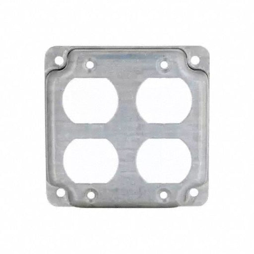 Raco 907C Electrical Box Cover 2 Gangs Crushed Corner Galvanized Zinc