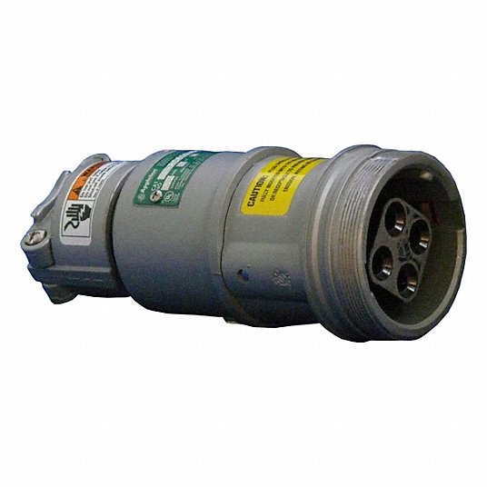 Appleton ARC6034BC Pin and Sleeve Connector Gray, 600V AC, Three Phase, 60 A, 4 Pole, 3 Wire