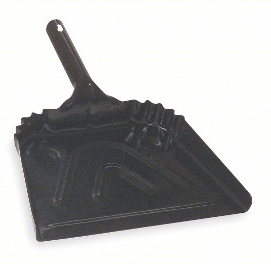 KVM Tools KV5W639 Handheld Dust Pan Metal, 12 in Wd, 12 in Dp, Black - KVM Tools Inc.KV5W639
