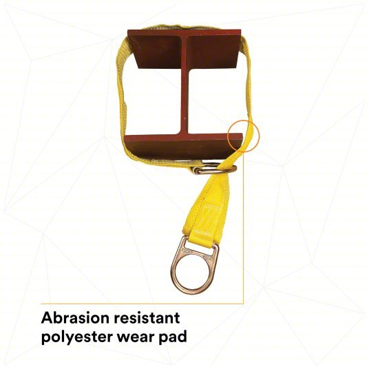 3M DBI - Sala 1003006 Cross Arm Strap 6 ft Overall Lg, Steel, Polyester, Dual D - Ring, Wear Pad, Reusable - KVM Tools Inc.KV2UZE2