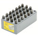 C.H. Hanson 20250 Letter Set A thru Z, Ampersand(&), 3/16 in Character Ht, 2 3/8 in Shank Lg, Steel - KVM Tools Inc.KV3XFH4