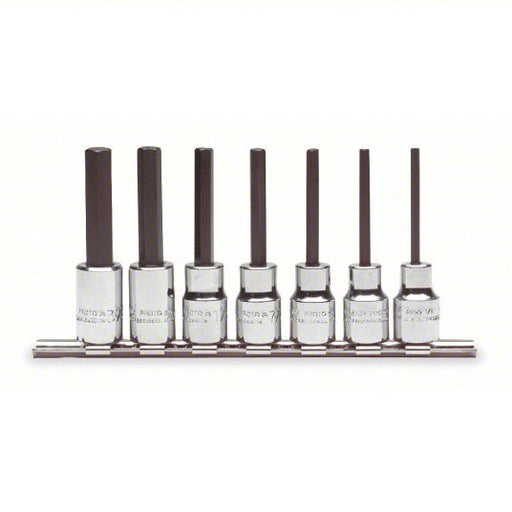 Proto J4900 - 7C Socket Bit Set 3/8 in Drive Size, 7 Pieces, 1/8 in to 3/8 in Range of Tip Sizes, SAE - KVM Tools Inc.KV1AF33