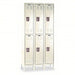 Hallowell U3256 - 2A - PT Wardrobe Locker 36 in x 15 in x 66 in, Louvered, 2 Tiers, 3 Units Wide, Padlock Hasp, Tan - KVM Tools Inc.KV1AEG9