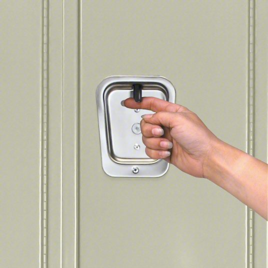 Hallowell U1256 - 2A - PT Wardrobe Locker 12 in x 15 in x 66 in, Louvered, 2 Tiers, 1 Units Wide, Padlock Hasp, Tan - KVM Tools Inc.KV1AEG6