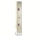 Hallowell U1256 - 2A - PT Wardrobe Locker 12 in x 15 in x 66 in, Louvered, 2 Tiers, 1 Units Wide, Padlock Hasp, Tan - KVM Tools Inc.KV1AEG6
