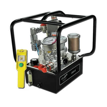 TorcUP AMAX High Flow Pneumatic Hydraulic Power Unit 2.2GAL - KVM Tools Inc.KVAMAX
