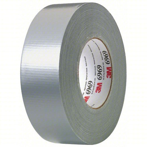 3M 6969 Duct Tape Heavy Duty, 2 in x 60 yd, Silver, Continuous Roll, Pack Qty 1 - KVM Tools Inc.KV15F769
