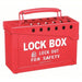 Brady 65699 Group Lockout Box Steel, Red, 6 in x 8.9 in 3.5 in, Portable, Hinged, 13 Padlocks - KVM Tools Inc.KV1D677