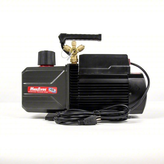Uniweld MEVP14S MaxEvac Vacuum Pump, A2L Compatible, 14.4 CFM, 1.5 HP 2 - Stage, 115V/60 Hz 14.4 cfm, 120V AC - KVM Tools Inc.KV843H35