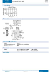 Hydraforce PD10 - 40 - 0 - NS - 110 Piloted 3 - Way Valve - KVM Tools Inc.KVPD10 - 40 - 0 - NS - 110