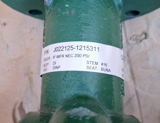 Demco J022125 - 1215311 8” WFR NEC Butterfly Valve 200 PSI - KVM Tools Inc.KVJ022125-1215311