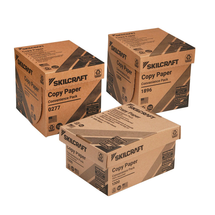 Ability One 7530-01-611-1896 Copier Paper Letter Paper Size Name, 20 lb 92 Brightness, Matte, White