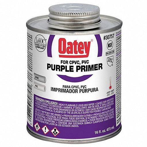 Oatey 30757 Primer, Low VOC, 16 oz., Purple - KVM Tools Inc.KV29FJ01