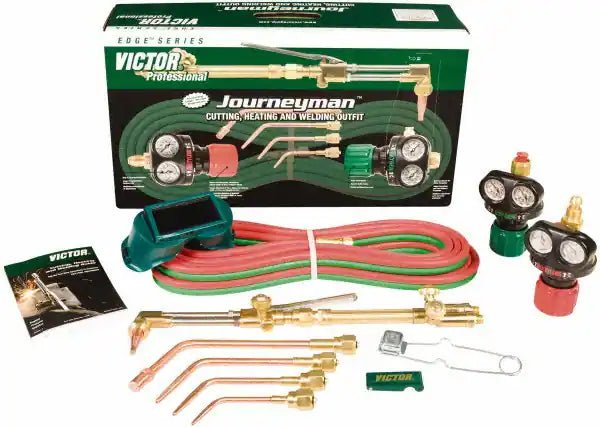 Victor 0384-2100 Cutting Outfit, Journeyman EDGE 2.0 Series, Acetylene, Welds Up To 3 in - KVM Tools Inc.KV54RZ72