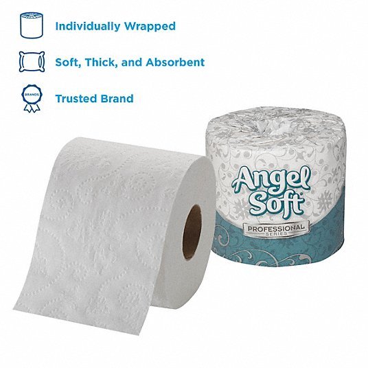 Georgia-Pacific 16880 Toilet Paper Roll 2 Ply, 450 Sheets, 150 ft Roll Lg, 4 7/8 in Roll Dia., 80 PK - KVM Tools Inc.KV10F284