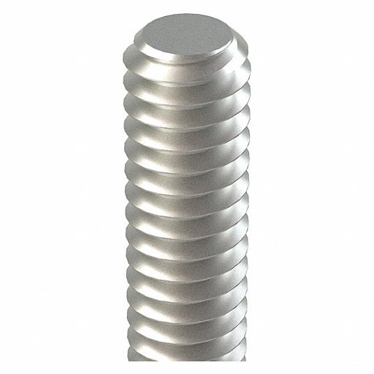 KVM Tools U51070.050.7200 Fully Threaded Rod, 3/8"-16, 12 ft, 18-8 Stainless Steel, 18-8, Plain Finish - KVM Tools Inc.KV4RDJ7
