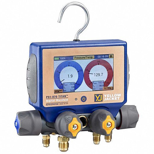 Yellow Jacket 40870 Refrigerant Digital Analyzer, 4-Valve - KVM Tools Inc.KV10M811