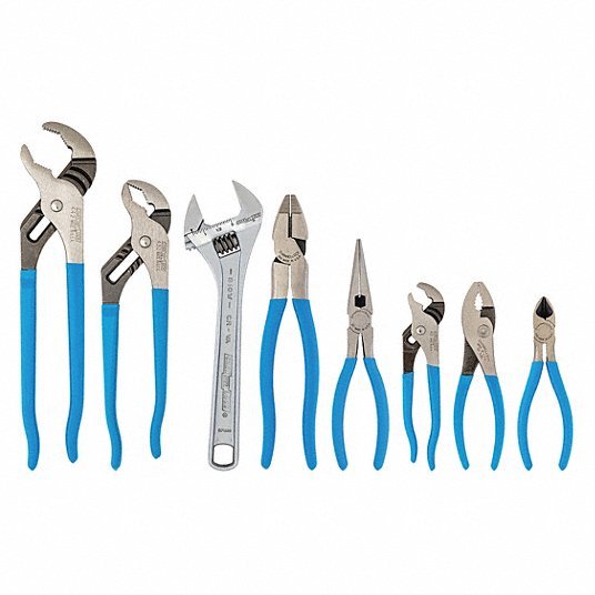 Channellock GS-28 Plier and Wrench Set, Dipped, 8 Pcs. - KVM Tools Inc.KV10N540