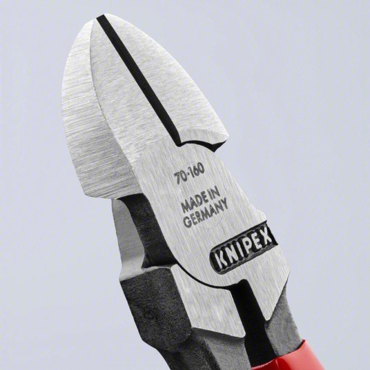 Knipex 70 01 160 Diagonal Cutting Plier Std, Straight, Narrow, 3/4 in Jaw Lg, 7/8 in Jaw Wd, 6 1/4 in Overall Lg - KVM Tools Inc.KV10T979
