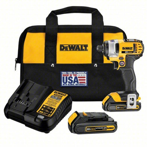 Dewalt DCF885C2 Impact Driver 1,400 in-lb Max. Torque, 2,800 RPM Free Speed, 3,200 Impacts per Minute, (2) 1.5 Ah - KVM Tools Inc.KV11A180