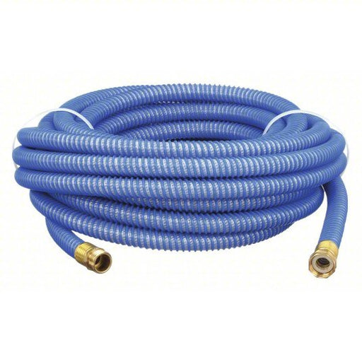 Tuff Guard 20579028 Water Hose Coupled Assembly, Kink Resistant, 5/8 in Hose Inside Dia., 158°F, Blue, 50 ft Hose Lg - KVM Tools Inc.KV12F252