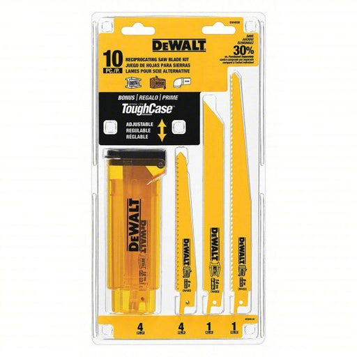 Dewalt DW4898 10 Piece Bi-Metal Reciprocating Saw Blade Set with Case PK5 - KVM Tools Inc.KV131V63