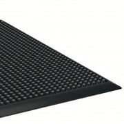 Ability One 7220-01-582-6247 Entrance Mat Finger, Outdoor, Heavy, 2 ft x 32 in, 5/8 in Thick, Rubber, Beveled Edge, Black - KVM Tools Inc.KV13J094