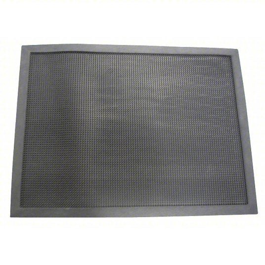 Ability One 7220-01-582-6244 Entrance Mat Finger, Outdoor, Light, 2 ft x 32 in, 5/8 in Thick, Rubber, Beveled Edge, Black - KVM Tools Inc.KV13J098