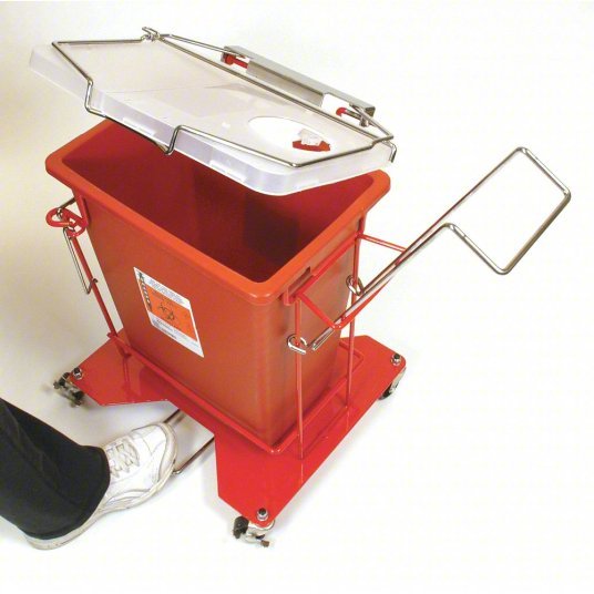 Wire Rack Sharp Container Covidien 8991FP Wire Cart, Steel, 12 and 18 gal Sharps Hinged Lid Larg ...