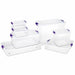 Homz 3420GRPRCL.08 Storage Tote 3.9 gal, 16 1/4 in x 13 in x 6 1/8 in, Clear Body, Clear Lid, Less than 10 gal - KVM Tools Inc.KV13N880