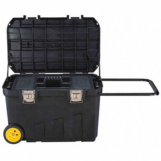 Stanley 029025R Rolling Tool Box 29 7/8 in Overall Wd, 18 5/8 in Overall Dp, 19 in Overall Ht, Padlockable - KVM Tools Inc.KV14C636
