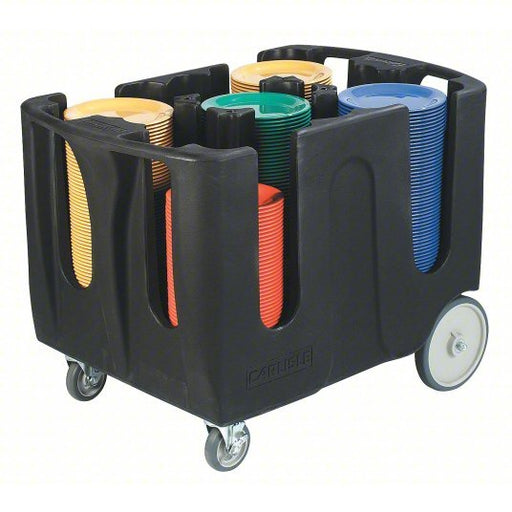 Carlisle ADD403 Dish Dolly, 4 Dividers, Black - KVM Tools Inc.KV14C979