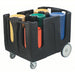 Carlisle ADD403 Dish Dolly, 4 Dividers, Black - KVM Tools Inc.KV14C979