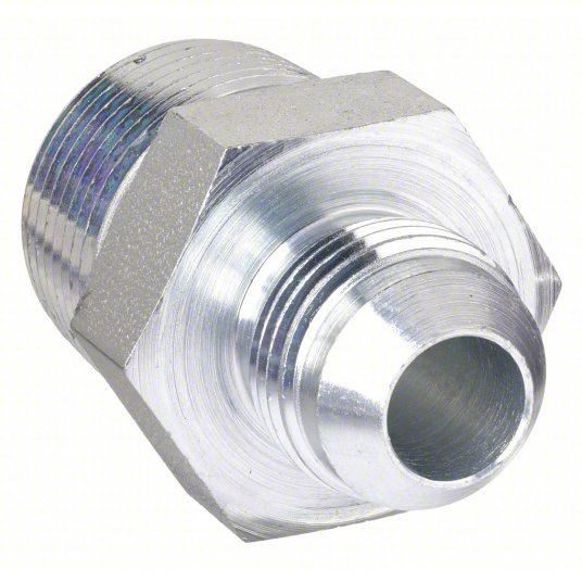 Aeroquip 2021-6-4S Hydraulic Hose Adapter 3/8 in x 1/4 in Fitting Size, Male x Male, NPTF x JIC, Rigid, Straight - KVM Tools Inc.KV2F305