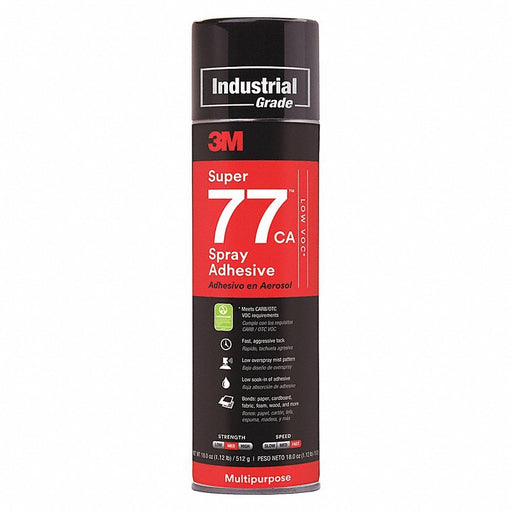 3M 77CA Spray Adhesive, 18.0 oz, Aerosol Can - KVM Tools Inc.KV15E719