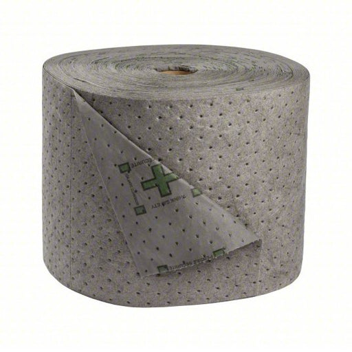 Brady HT153 Absorbent Roll 32 gal, 15 in x 15 in Perforated Size, Bale, Gray, Spunbond - KVM Tools Inc.KV4DNA9
