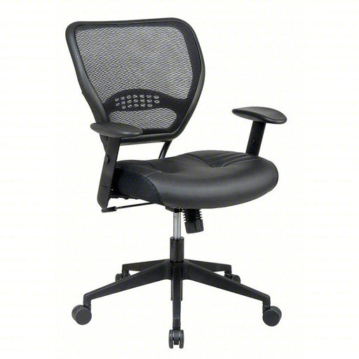 Office Star 5700E Desk Chair Adj Arm, Black, Mesh, 250 lb Wt Capacity, 19 in to 23 in Nom. Seat Ht. Range - KVM Tools Inc.KV15Z316