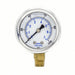 PIC 201L-204E Pressure Gauge, 0 to 100 psi, 1/4 in MNPT, Stainless Steel, Silver - KVM Tools Inc.KV19RZ17