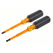 Klein 33532-INS ESD Safe Insulated Screwdriver Set 2 Pieces, Phillips/Slotted Tip, 1/4 in Tip Size - KVM Tools Inc.KV1AHE5