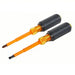 Klein 33532-INS ESD Safe Insulated Screwdriver Set 2 Pieces, Phillips/Slotted Tip, 1/4 in Tip Size - KVM Tools Inc.KV1AHE5