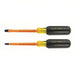 Klein 33532-INS ESD Safe Insulated Screwdriver Set 2 Pieces, Phillips/Slotted Tip, 1/4 in Tip Size - KVM Tools Inc.KV1AHE5