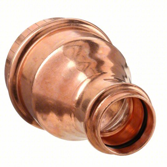 Press Fit Reducer Viega 78157 Reducer Copper, Press-Fit x Press-Fit, 1 1/4 in x 1 in Cop ...